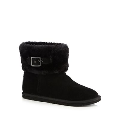 Skechers Black 'Star Shooter' suede mix boots
